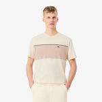 Lacoste Lacoste Colorblock Maglietta Uomini - crema, beige