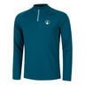 Create Big Serve 1/4 Zip Manica Lunga Uomini-Color Petrolio,Bianco