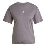 Abbigliamento adidas adidas Small Logo Maglietta Donna-Grigio Scuro