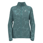 Abbigliamento Odlo Odlo Zeroweight Print Giacca Da Corsa Donna-Grigio-blu