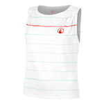 Abbigliamento Quiet Please Quiet Please Wild Poach & Stripe Canottiera Donna-Bianco,Turchese