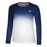 Crew Gradiant Manica Lunga Donna-Blu Scuro,Bianco