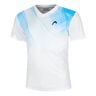 Topspin Maglietta Uomini-Bianco,Blu Chiaro