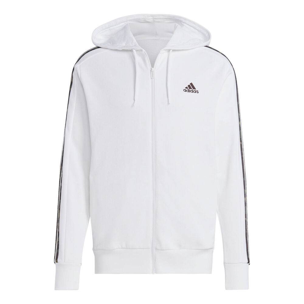 Image of Essentials French Terry 3-Stripes Full-Zip Felpa Uomini