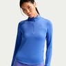 Swift Half-Zip Longsleeve Camicia da corsa Donna-blu, argento