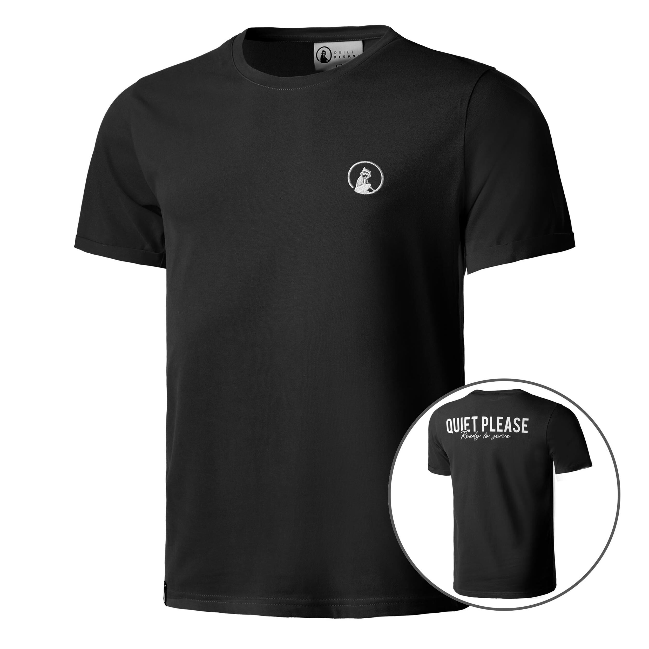 Buy Quiet Please Ready To Serve Maglietta Uomini Nero Bianco online Tennis Point IT