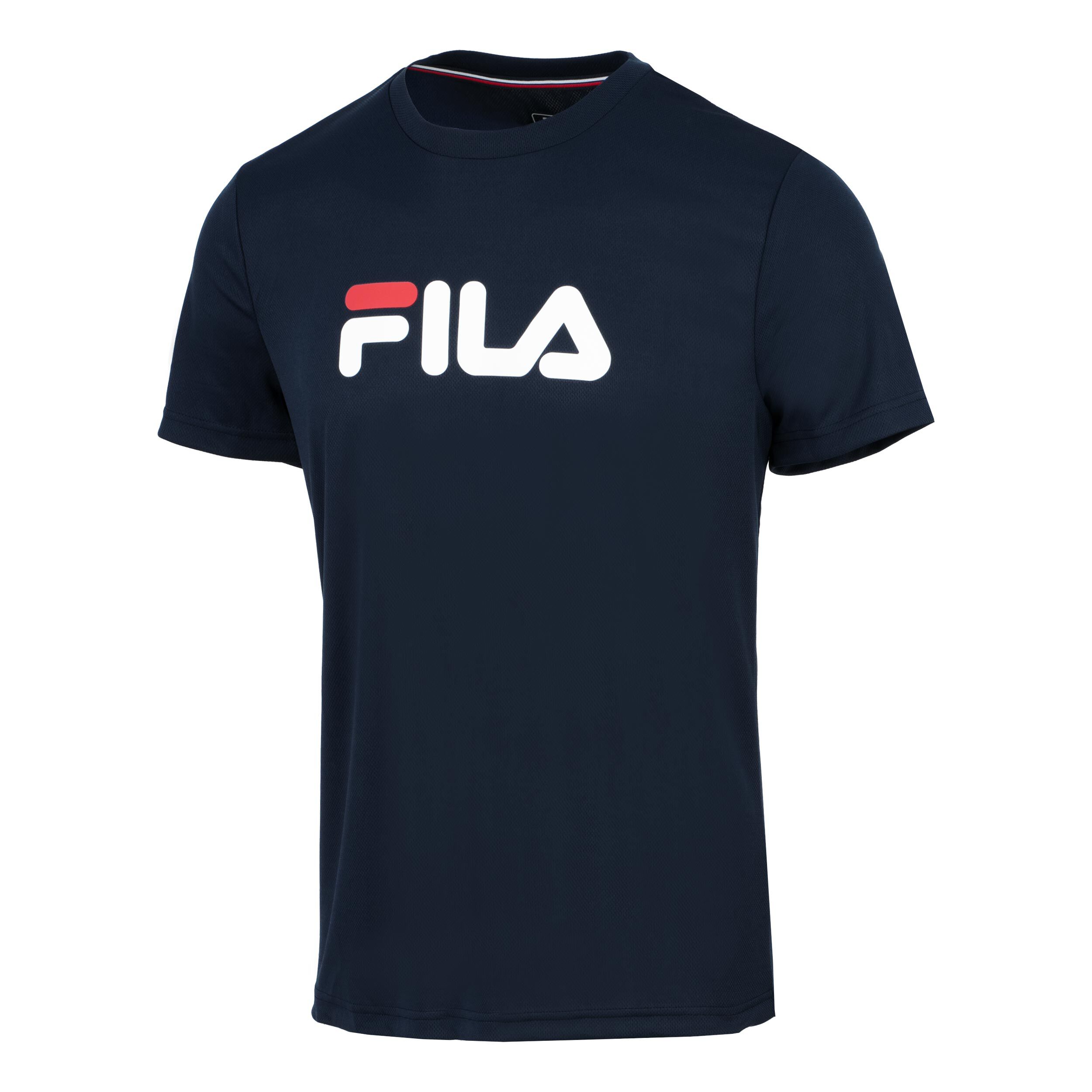 Buy Fila Logo Maglietta Uomini Blu Scuro Bianco online Tennis Point IT