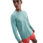 Abbigliamento Nike Nike Stride Camicia da corsa Uomini - turchese, argento