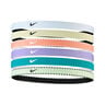 Nike Flex Classic Fascia Per Capelli Confezione Da 6-Viola,Bianco