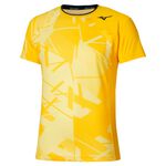Abbigliamento da tennis Mizuno Mizuno Daybreakers Shadow Graphic Maglietta Uomini - giallo, 