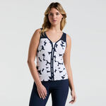 Abbigliamento Original Penguin Original Penguin Riviera Floral Canottiera Donna-Blu Scuro