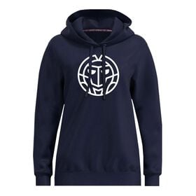 Immagine di Crew Logo Felpa Con Cappuccio Donna-Blu Scuro