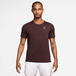 Abbigliamento Nike Nike Court Dri-FIT Advantage Maglietta Uomini - rosso scuro, bianco