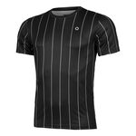 Abbigliamento Tennis-Point Tennis-Point Stripes Maglietta Edizione Speciale Uomini-Nero,Bianco