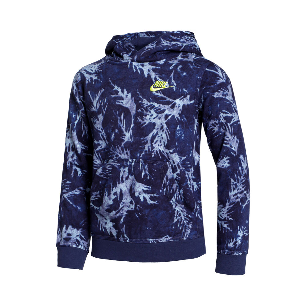 Image of Sportswear Washed All Over Print French Terry Felpa Con Cappuccio Ragazzi