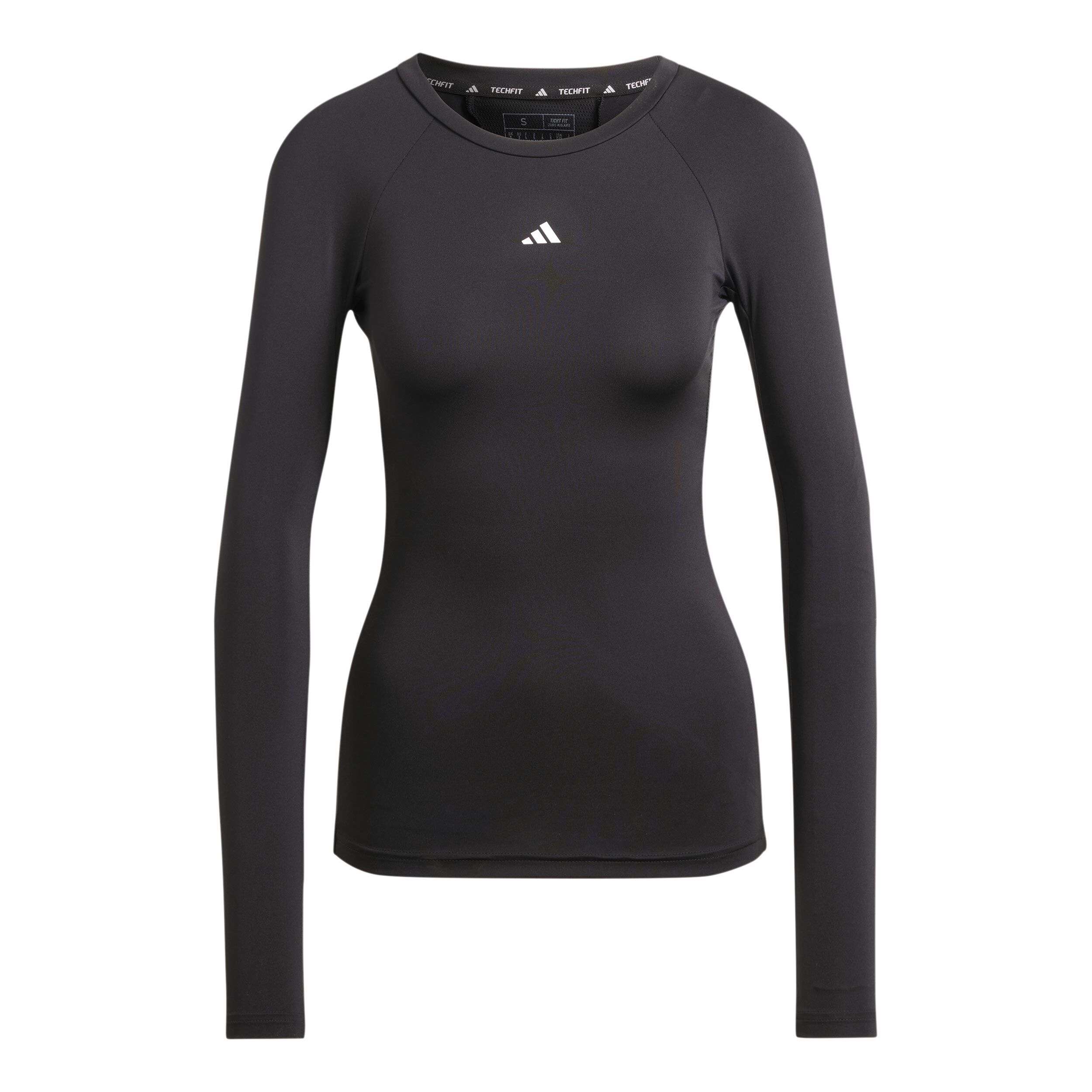 Tech Fit Manica Lunga Donna Nero