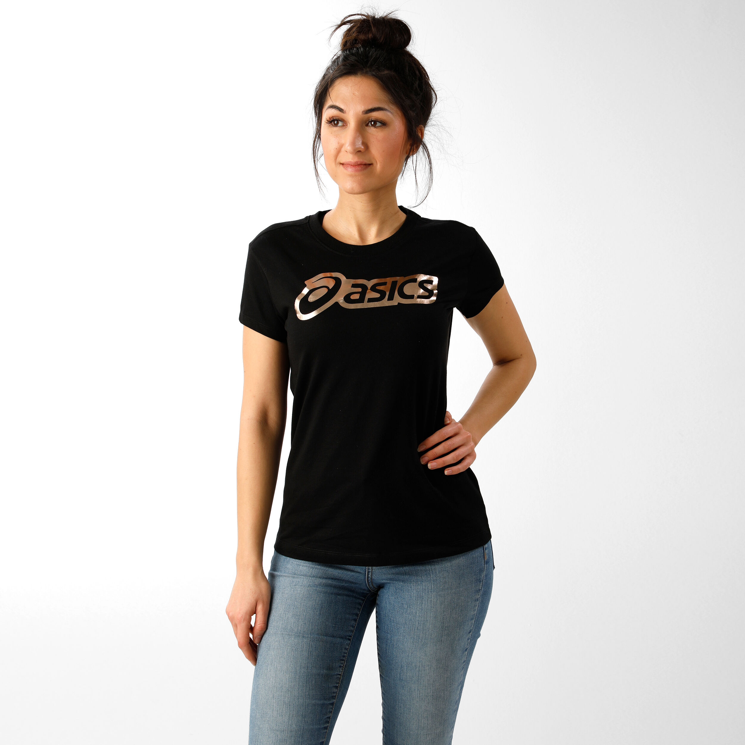 Magliette asics donna oro top