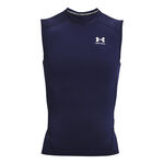 Abbigliamento Under Armour Under Armour Heatgear Comp Canottiera Uomini-Blu Scuro,Bianco