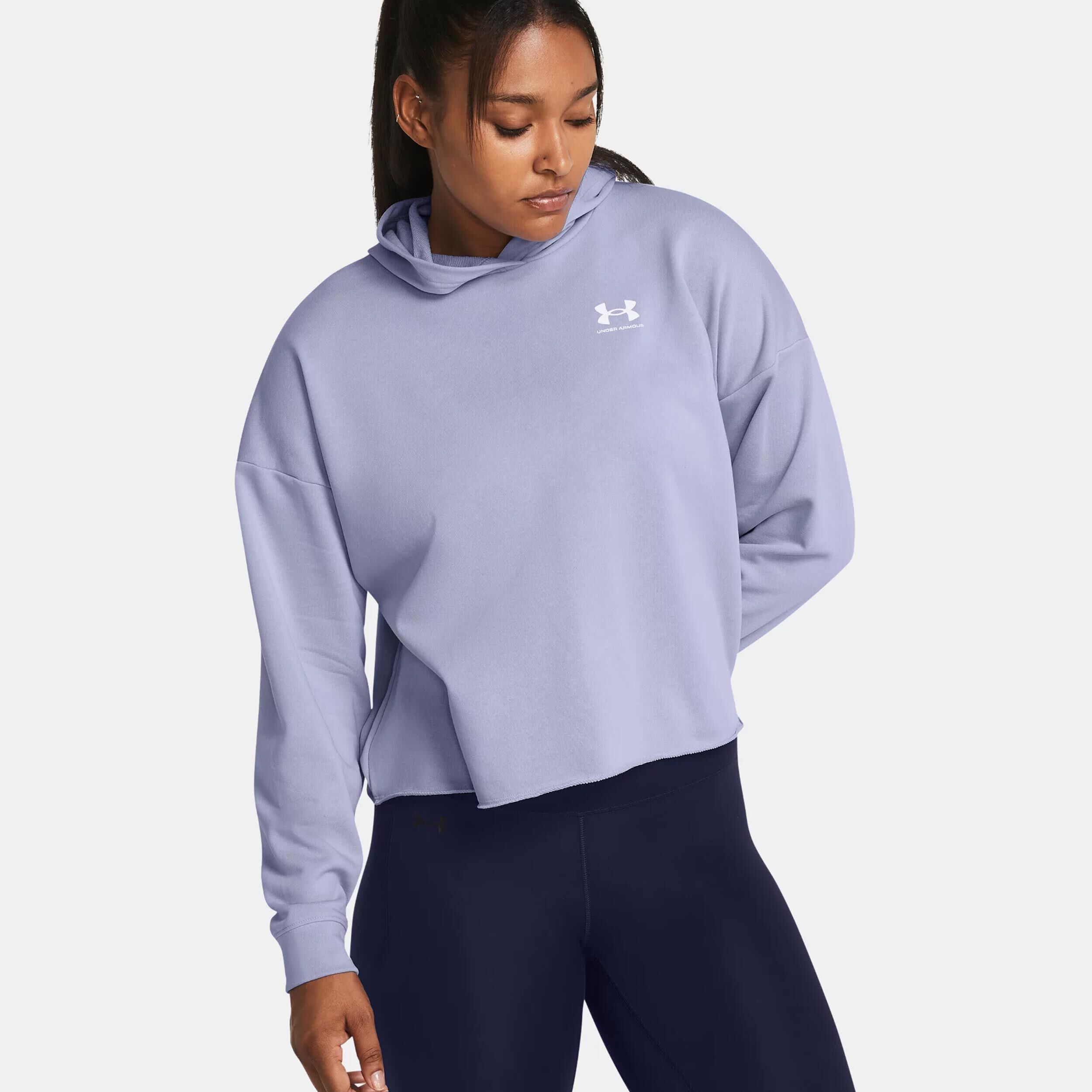 Buy Under Armour Trival Terry OS Felpa Con Cappuccio Donna Viola online Tennis Point IT