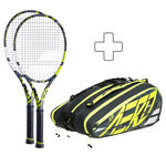 Confezione Di Racchette Babolat 2x Pure Aero plus Schlägertasche