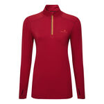 Abbigliamento Ronhill Ronhill Core Thermal 1/2 Zip Camicia Da Corsa Donna-Rosso