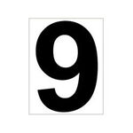 Strumenti per campi da tennis Tegra Tegra Platzziffer 9 Schild-Bianco,Nero