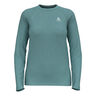 Essential Seamless Crew Neck Manica Lunga Donna-Turchese