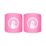 Abbigliamento da tennis Quiet Please Quiet Please Short Polsino anti sudore - Confezione da 2 Unisex-rosa, bianco