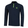 Wild Big Serve 1/4 Zip Manica Lunga Uomini-Blu Scuro,Verde Neon
