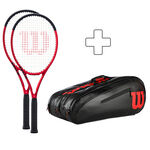 Confezione Di Racchette Wilson 2x Clash 100 Pro V2.0 plus Schlägertasche