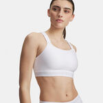 Abbigliamento Under Armour Under Armour HeatGear High Reggiseni sportivi Donna-bianco, grigio