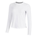 Abbigliamento Lucky in Love Lucky in Love Chic Streak Long Sleeve Manica Lunga Donna-Bianco
