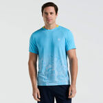 Abbigliamento Original Penguin Original Penguin Performance Ombre Maglietta Uomini-Blu Chiaro
