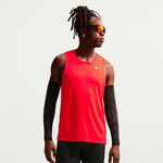 Abbigliamento Nike Nike Miler Camicia da corsa Uomini - rosso chiaro, argento