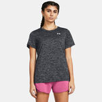 Abbigliamento Under Armour Under Armour Tech Twist Maglietta Donna-Nero