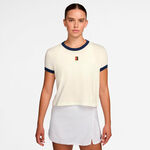 Abbigliamento da tennis Nike Nike Heritage Maglietta Donna-crema, blu scuro