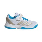 Scarpe da tennis adidas adidas Courtflash CF Scarpa per terra rossa Bambini-bianco, argento