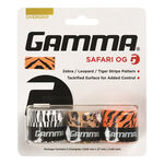 Overgrip Gamma Gamma  Safari  zebra, leopard, tiger Confezione da 3 - bianco