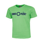 Abbigliamento Tennis-Point Tennis-Point Basic Cotton Maglietta Bambini - verde chiaro, nero