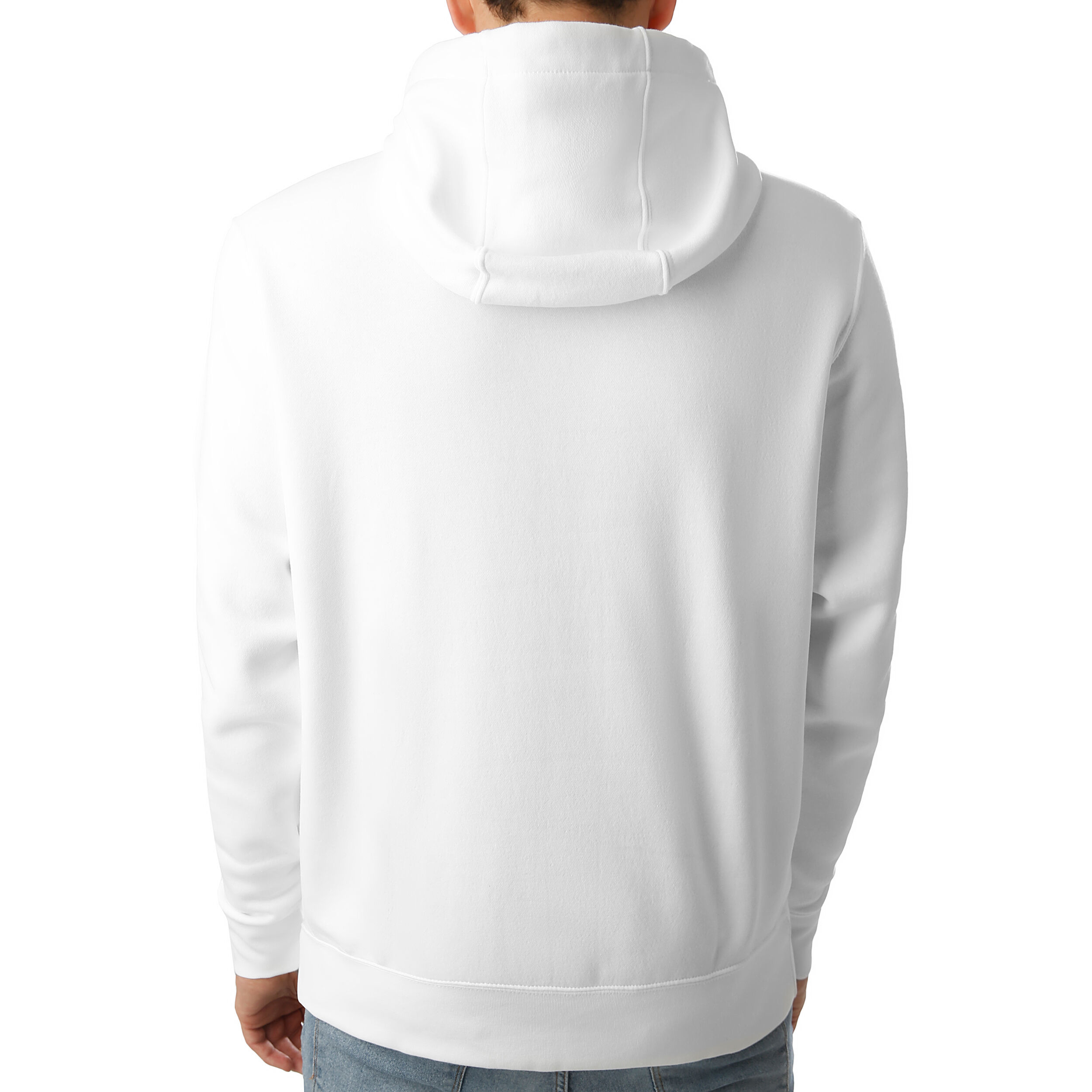 Buy Nike Sportswear Just Do It Fleece Felpa Con Cappuccio Uomini Bianco Rosso online Tennis Point IT
