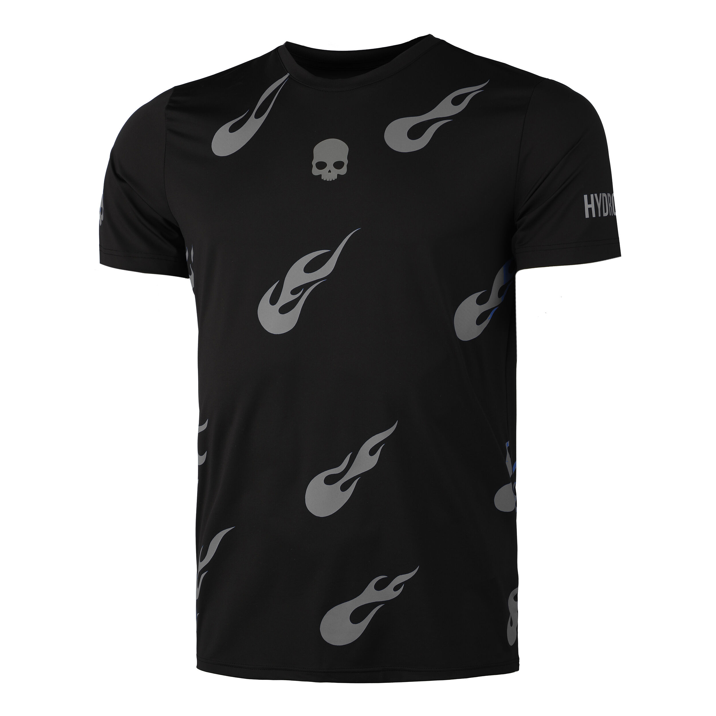 Tech Flames Maglietta Uomini Nero Bianco