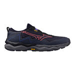 Scarpe da corsa Mizuno Mizuno Wave Daichi 9 GTX               Scarpa da trail Donna-blu scuro, rosso neon