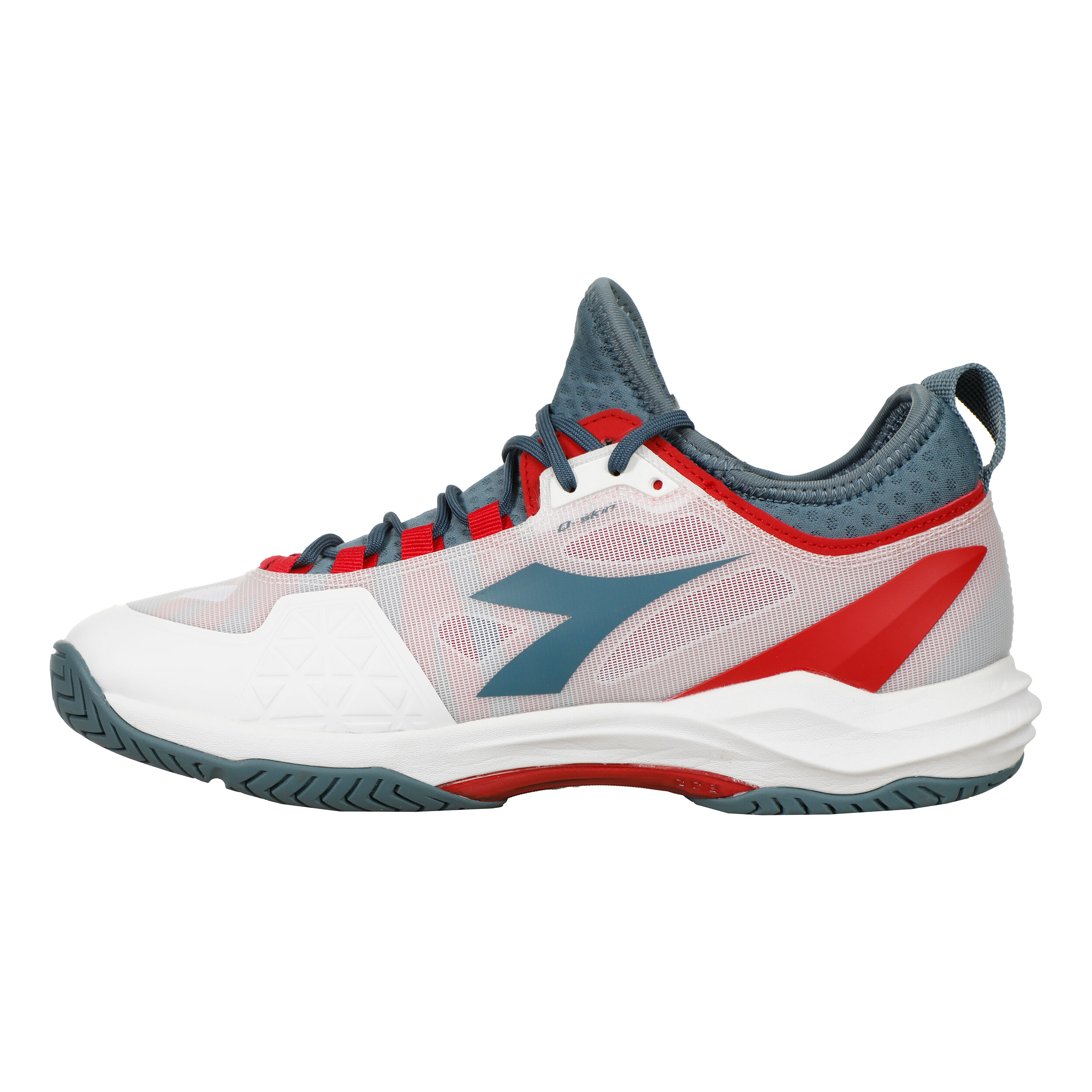 Buy Diadora Speed Blushield Fly 4 Scarpa Per Tutte Le Superfici Uomini Bianco Color Petrolio online Tennis Point IT