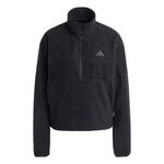 Abbigliamento adidas adidas Fleece Half-Zip Felpa Donna-nero