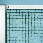 Strumenti Per Campi Da Tennis Tegra Tennisnetz, grün, 3 mm Polyäthylen, gefl. 5 Doppelreihen
