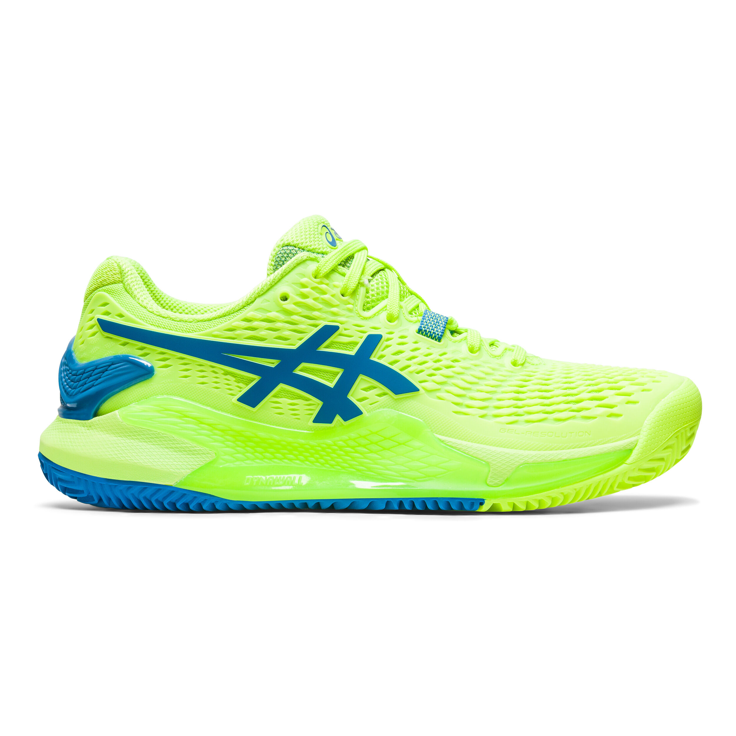 Gel Resolution 9 Scarpa Per Terra Rossa Donna Verde Neon Blu