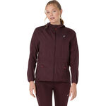 Abbigliamento ASICS ASICS Road Packable Giacca Da Corsa Donna-Rosso Scuro