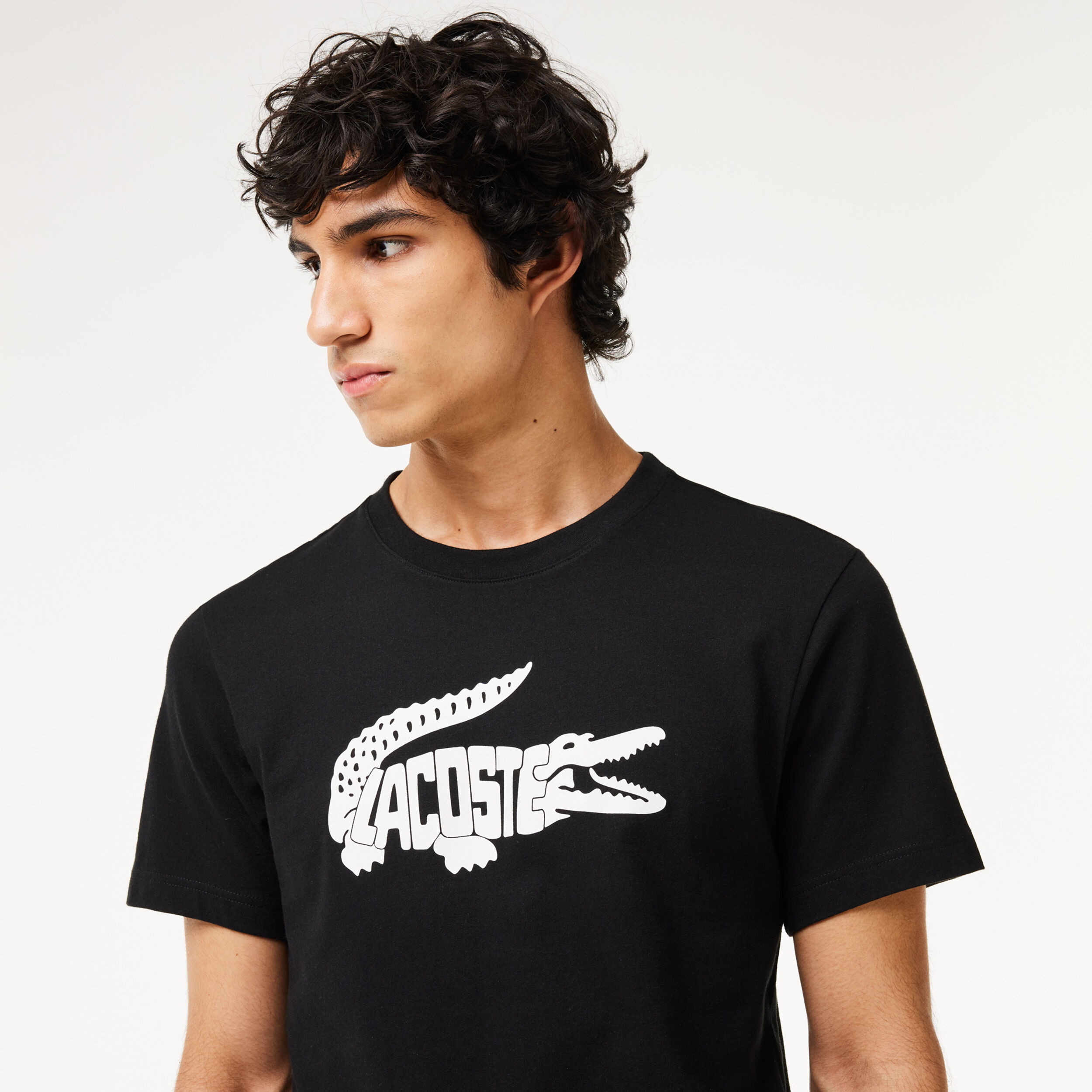Buy Lacoste Maglietta Uomini Nero Bianco online Tennis Point IT