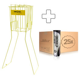 Code Black 4er, 25 Dosen plus Ballkorb (gelb)