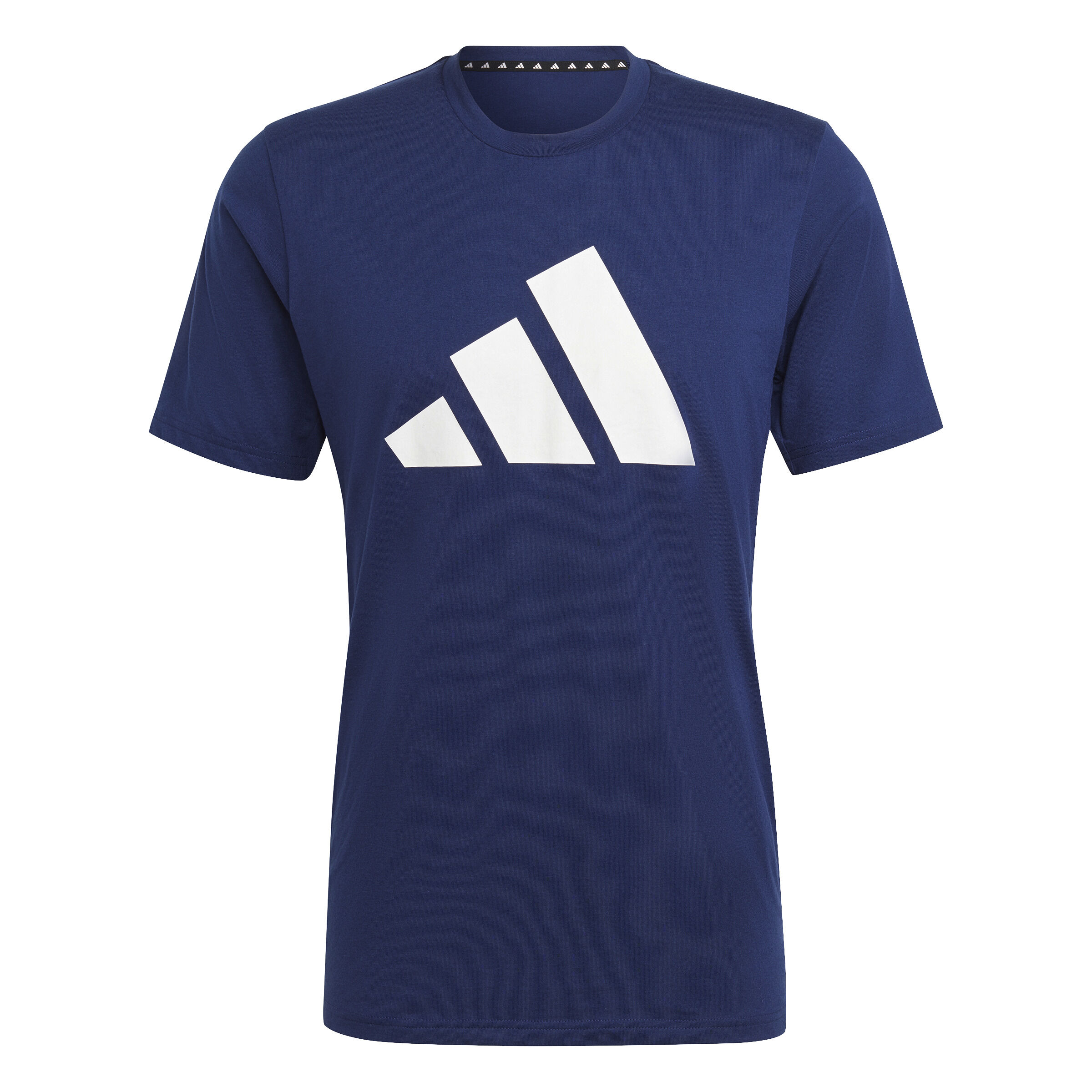 Training Essential Feel Ready Logo Maglietta Uomini Blu Scuro Bianco